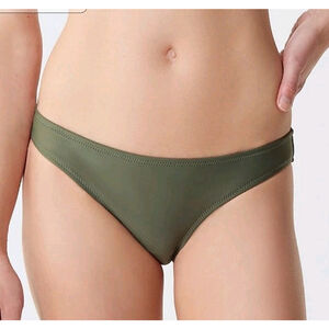 J. Crew Heritage 1989 High-Leg Bikini Bottom Size Medium NWT 90s Green Colorful
